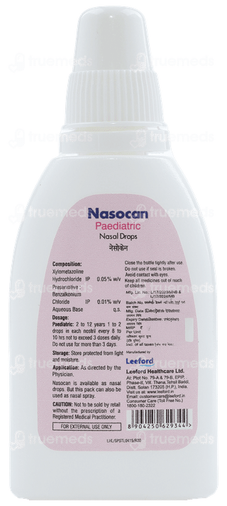 Nasocan Paediatric Nasal Drops 10Ml